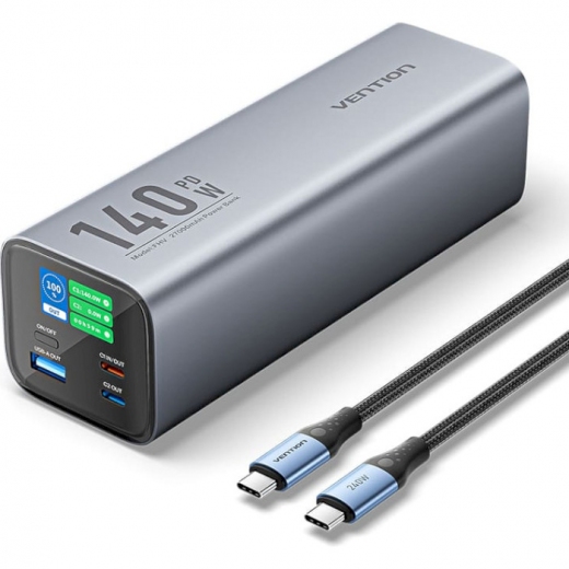 УМБ Vention 27000mAh 140W (FHVH0) Gray - фото - інтернет-магазин електроніки та побутової техніки TTT