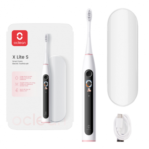 Електрична зубна щітка Oclean X Lite Set (6970810556414) Grey  - фото - інтернет-магазин електроніки та побутової техніки TTT