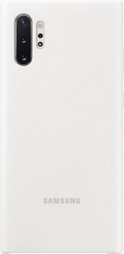 Накладка Samsung Silicone Cover для Samsung Galaxy Note 10 Plus (EF-PN975TWEGRU) White - фото - інтернет-магазин електроніки та побутової техніки TTT