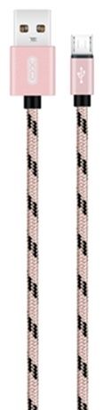 Кабель USB XO NB10 microUSB 1m 2.4A Rose gold - фото - інтернет-магазин електроніки та побутової техніки TTT