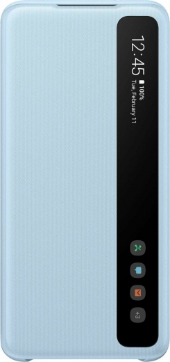 Чехол-книжка Samsung Clear View Cover для Samsung Galaxy S20 (EF-ZG980CLEGRU) Sky Blue - фото - интернет-магазин электроники и бытовой техники TTT
