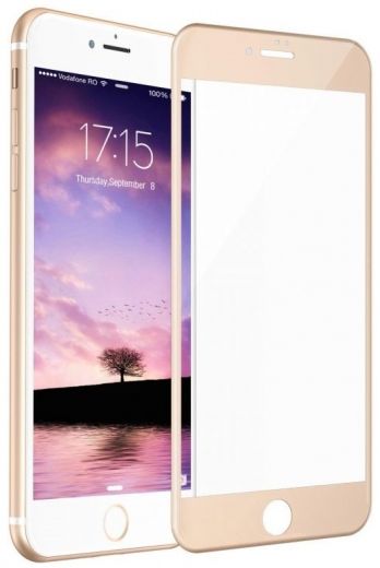 Захисне скло для iPhone 7 Plus 3D Gold - фото - інтернет-магазин електроніки та побутової техніки TTT