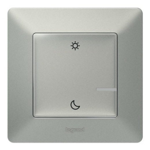 Беспроводной выключатель Legrand Valena Life with Netatmo ''День/Ночь'' Aluminum - фото - интернет-магазин электроники и бытовой техники TTT