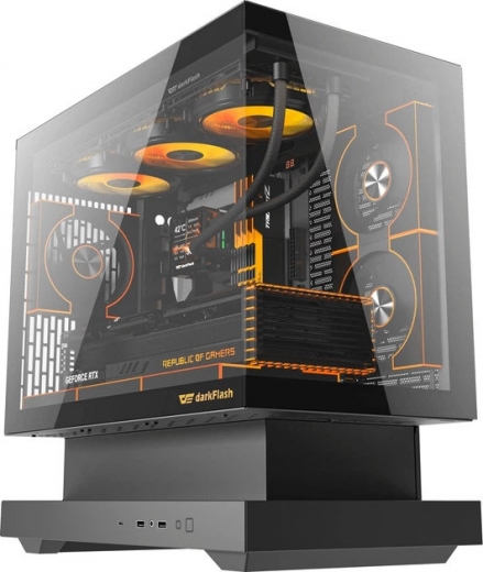 Корпус Darkflash FLOATRON F1 Black - фото - інтернет-магазин електроніки та побутової техніки TTT