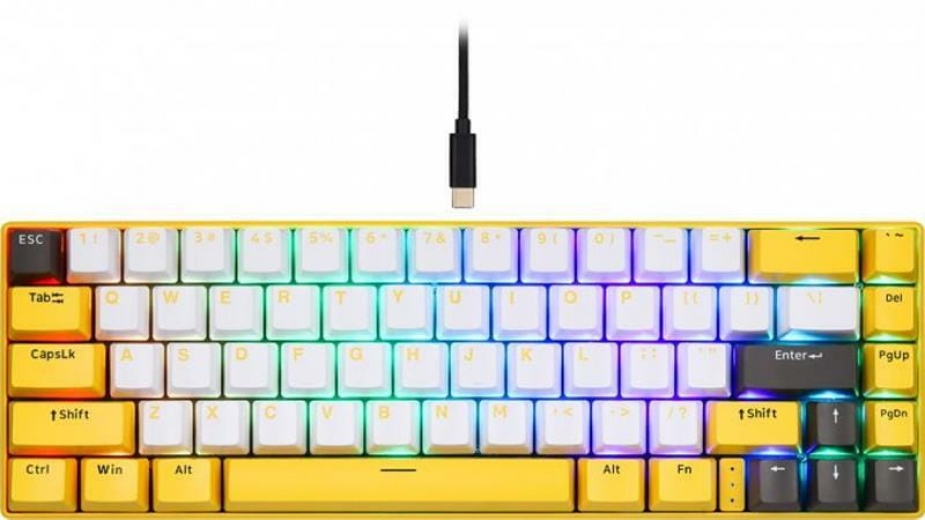 Клавиатура беспроводная Motospeed BK67 Longhua Blue Yellow (mtbk67ymb) - фото - интернет-магазин электроники и бытовой техники TTT