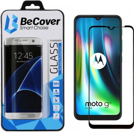 Защитное стекло BeCover для Motorola Moto G9 Play (705245) Black  - фото - интернет-магазин электроники и бытовой техники TTT