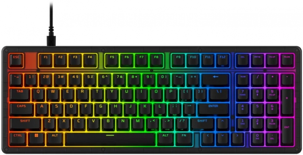 Клавиатура проводная HyperX Origins 2 1800 Linear Red RGB USB (B4QS4AA) Black  - фото - интернет-магазин электроники и бытовой техники TTT