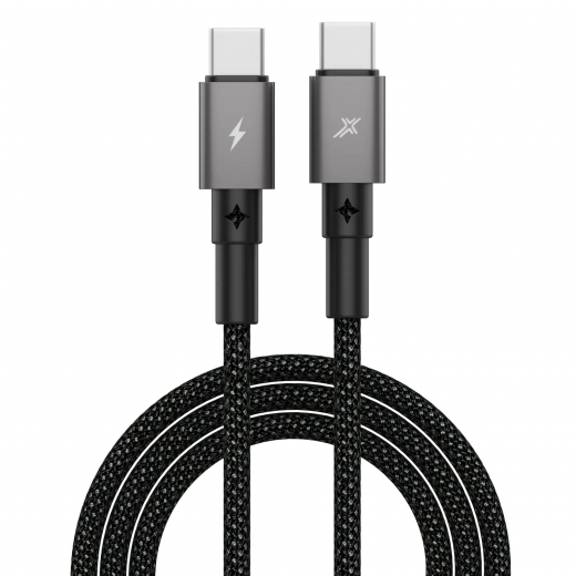 Кабель GrandGrand-X Type-C Type-C 100W для швидкої зарядки CC-08B Black - фото - інтернет-магазин електроніки та побутової техніки TTT
