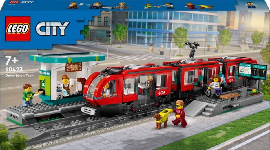 Конструктор LEGO City Трамвай і вокзал у центрі міста 811 деталей (60423) - фото - інтернет-магазин електроніки та побутової техніки TTT