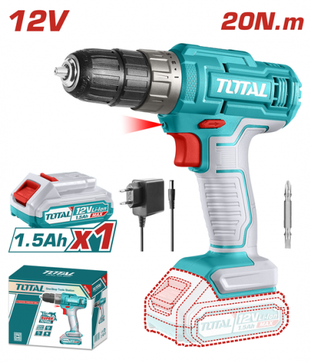 Аккумуляторный шуруповерт Total TDLI1218  - фото - интернет-магазин электроники и бытовой техники TTT