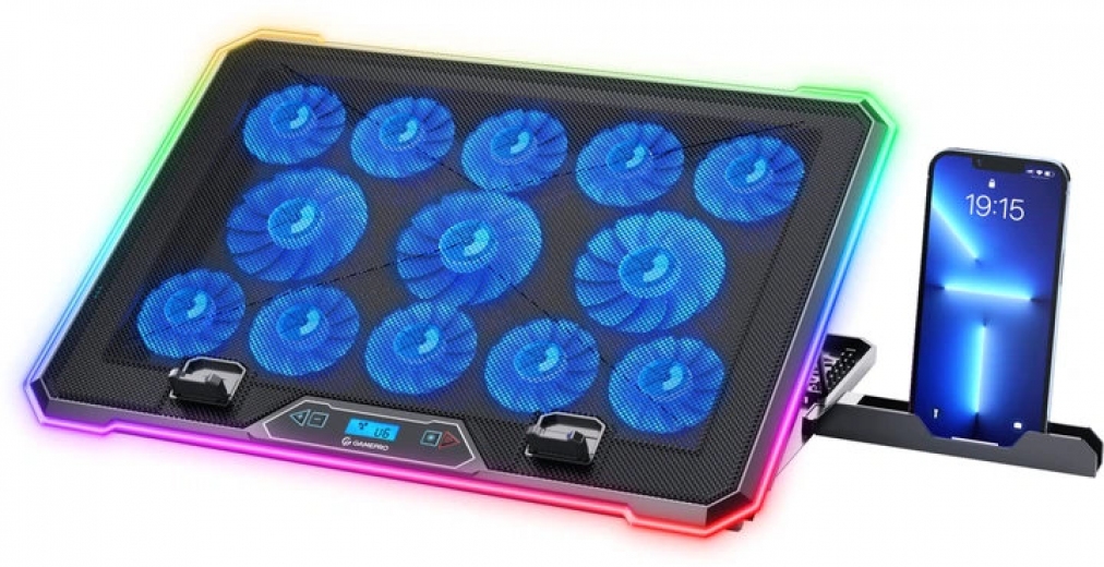 Охолоджувальна підставка для ноутбука Gamepro CP1090 Black - фото - інтернет-магазин електроніки та побутової техніки TTT