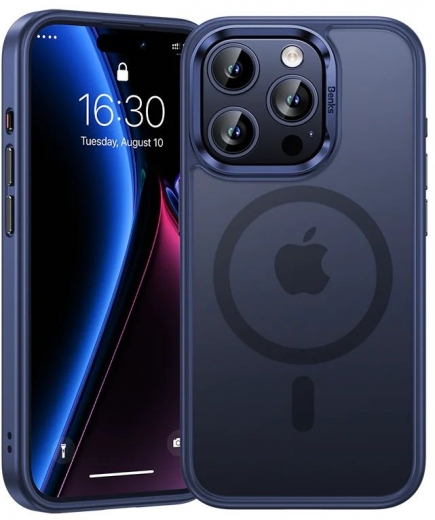 Панель Benks MagClap Mist Protective для Apple iPhone 15 Pro Blue - фото - інтернет-магазин електроніки та побутової техніки TTT