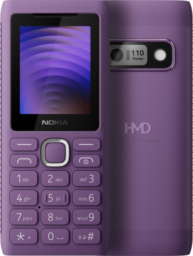 Мобільний телефон Nokia 110 DS Power Purple - фото - інтернет-магазин електроніки та побутової техніки TTT