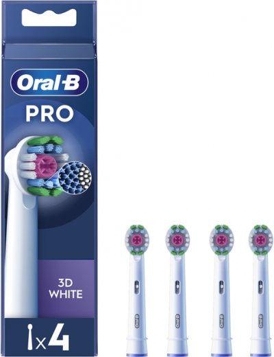 Насадки для электрической зубной щетки BRAUN Oral-B PRO 3D White EB18pRX (4) - фото - интернет-магазин электроники и бытовой техники TTT