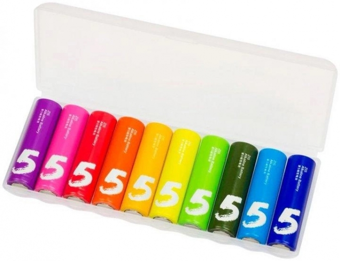 Батарейки Xiaomi Alkaline Battery ZMI Rainbow ZI5 LR06 (AA) (10шт) (NQD4000RT) - фото - интернет-магазин электроники и бытовой техники TTT
