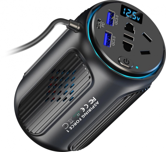 Автомобільний інвертор Aspiring Force 1 150 Вт, PD20 Вт (FC.150) - фото - інтернет-магазин електроніки та побутової техніки TTT