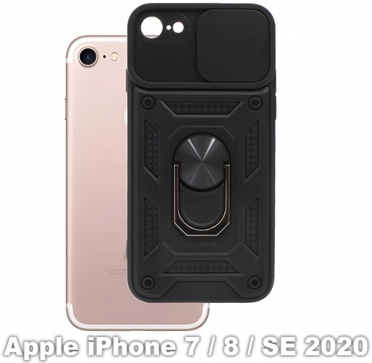 Панель BeCover Military для Apple iPhone 7 / 8 / SE 2020 (709948) Black - фото - интернет-магазин электроники и бытовой техники TTT