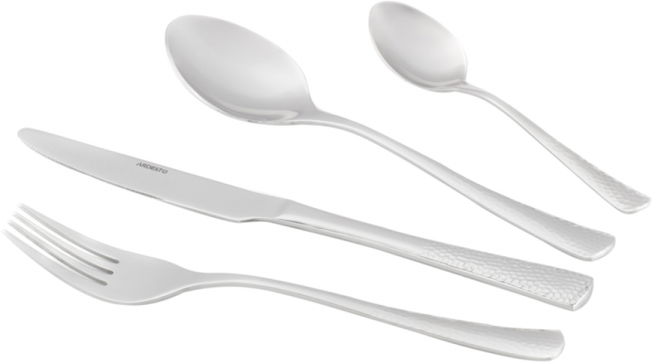 Набор столовых приборов Ardesto Gemini Hammered 24 предмета (AR1924HS) - фото - интернет-магазин электроники и бытовой техники TTT