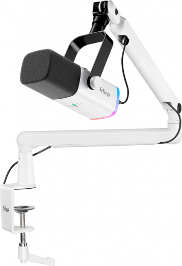 Микрофон Fifine TAM8W USB/XLR White - фото - интернет-магазин электроники и бытовой техники TTT