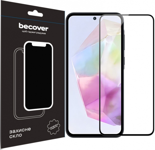 Захисне скло Becover для Samsung Galaxy S24 FE SM-S721 (712485) Black - фото - інтернет-магазин електроніки та побутової техніки TTT