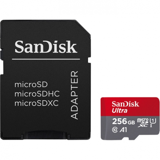 Карта памяти SanDisk Ultra microSDXC 256GB UHS-I + adapter (SDSQUAC-256G-GN6MA) - фото - интернет-магазин электроники и бытовой техники TTT