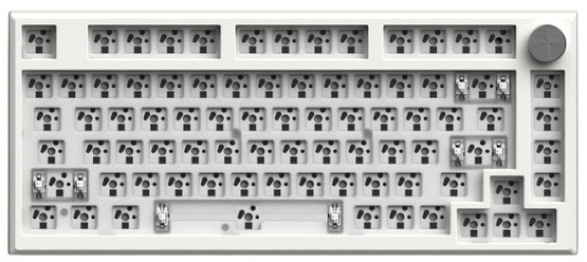 Клавиатура беспроводная FL ESPORTS DIY-barebone MK750 Wireless/Bluetooth/USB (MK750-4247) White  - фото - интернет-магазин электроники и бытовой техники TTT