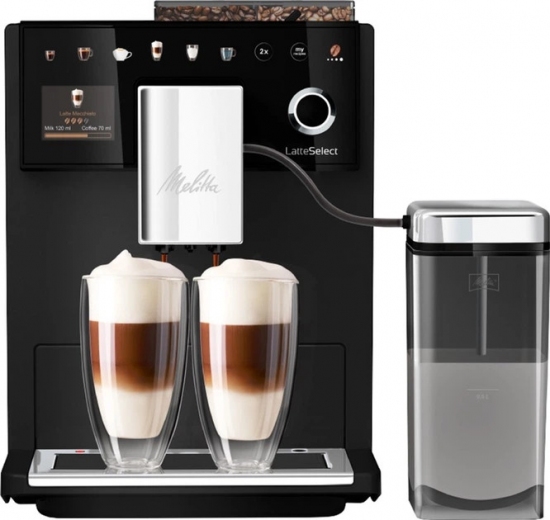 Кофемашина Melitta Latte Select frosted Black F630-212 - фото - интернет-магазин электроники и бытовой техники TTT