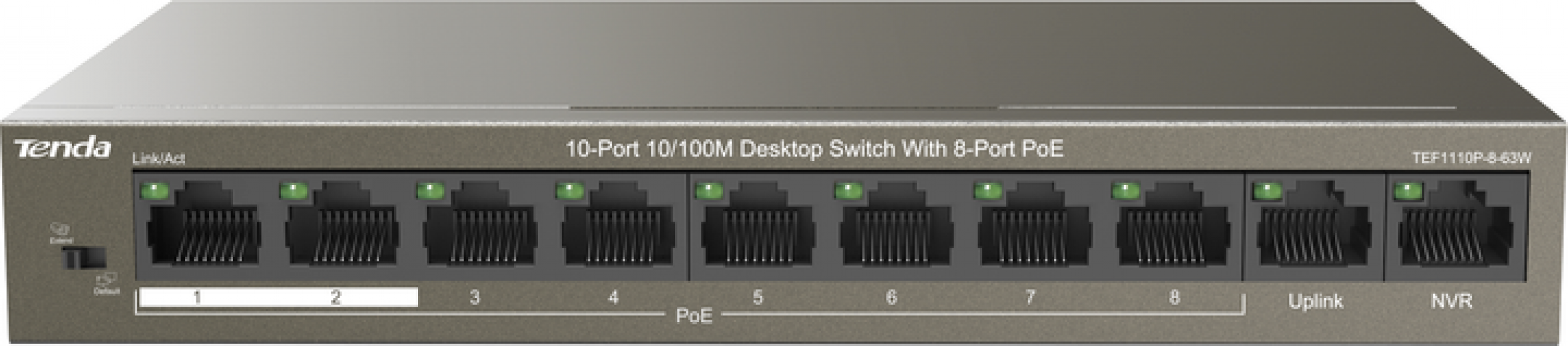 Коммутатор Tenda TEF1110P-8-63W (TEF1110P-8-63W) - фото Коммутатор Tenda TEF1110P-8-63W (TEF1110P-8-63W) - фото - интернет-магазин электроники и бытовой техники TTT