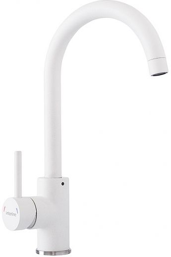 Смеситель кухонный INTERLINE Tango New White - фото - интернет-магазин электроники и бытовой техники TTT