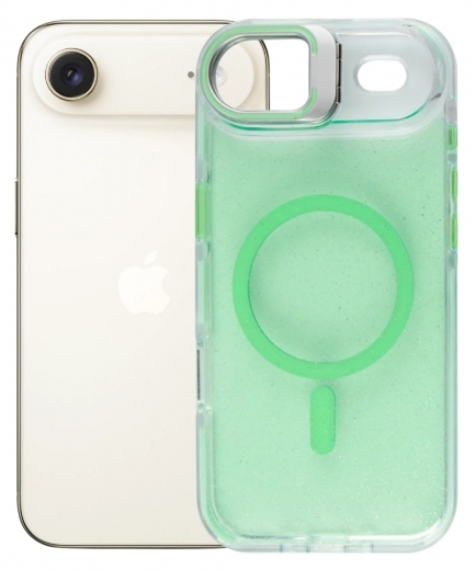 Панель BeCover FIBRA Star Shine with MagSafe для Apple iPhone 17 Air (715420) Green - фото - интернет-магазин электроники и бытовой техники TTT