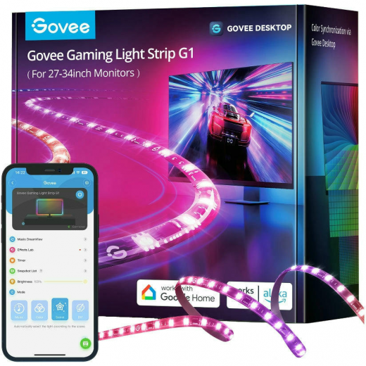 Набор адаптивной подсветки Govee H6609 Gaming Light Strip G1 27-34', RGB (H6609312) - фото - интернет-магазин электроники и бытовой техники TTT