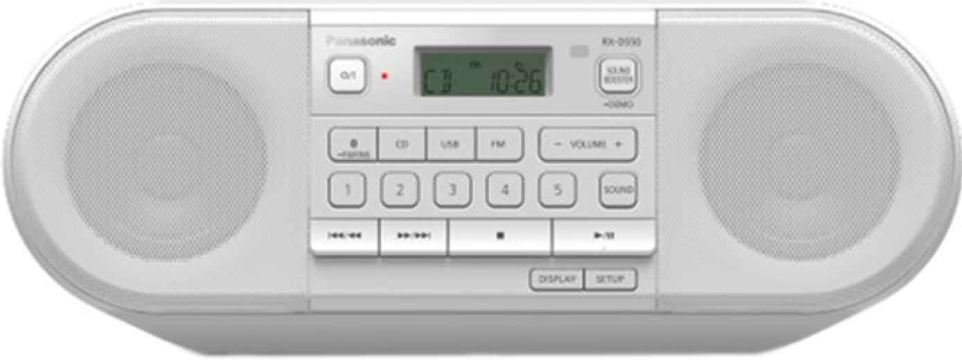 Магнитола Panasonic RX-D550 White - фото Магнитола Panasonic RX-D550 White - фото - интернет-магазин электроники и бытовой техники TTT