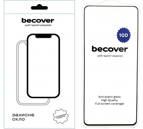 Захисне скло BeCover для Realme 12 5G 10D (712342) Black - фото - інтернет-магазин електроніки та побутової техніки TTT