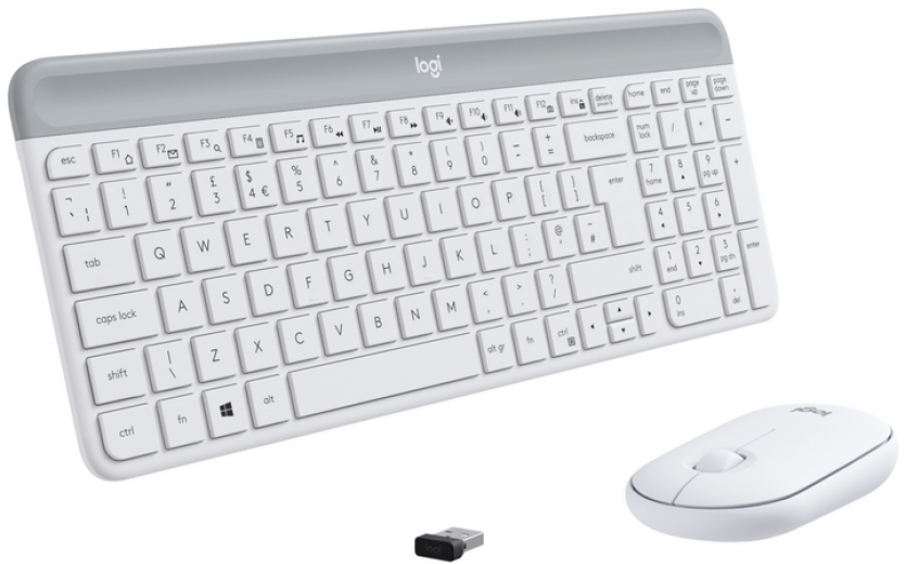 Комплект Logitech Wireless Slim Combo MK470 UA (920-009205) White  - фото - інтернет-магазин електроніки та побутової техніки TTT