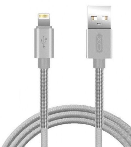 Кабель USB XO NB27 lightning 1m 2.4A Gray - фото - интернет-магазин электроники и бытовой техники TTT