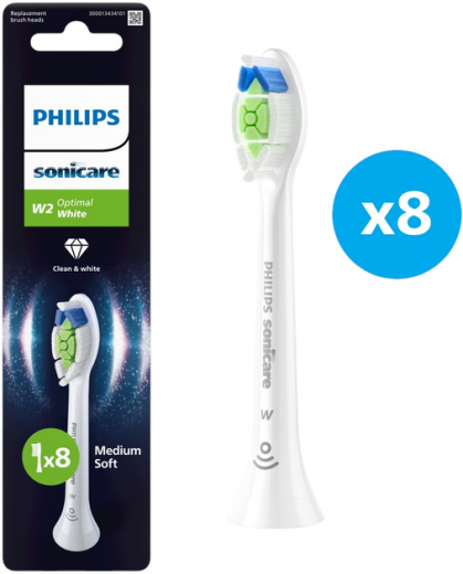 Насадка для електричної зубної щітки PHILIPS Sonicare HX6068/87 W2 Optimal White - фото - інтернет-магазин електроніки та побутової техніки TTT