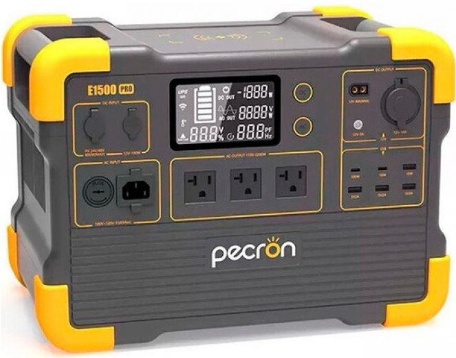 Зарядная станция Pecron E1500LFP - 1536Wh/AC 2200W/100W 1xPD/4xUSB/1xCar/Qi/UPS/MPPT - фото - интернет-магазин электроники и бытовой техники TTT