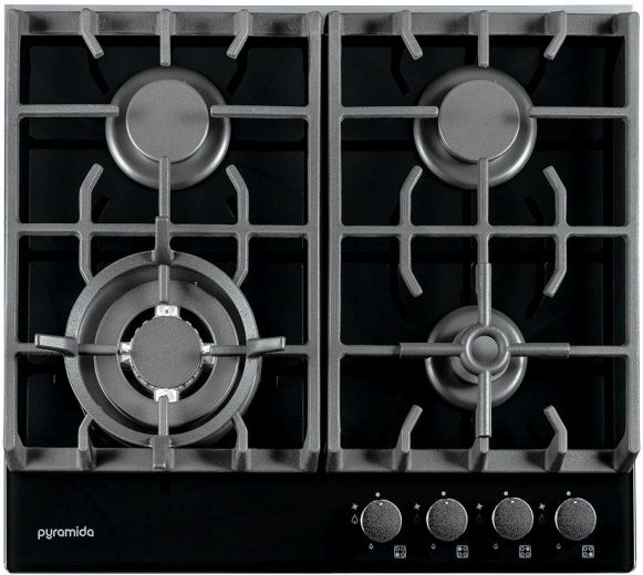 Варильна поверхня газова Pyramida PFG 647 BLACK LUXE - фото Варильна поверхня газова Pyramida PFG 647 BLACK LUXE - фото - інтернет-магазин електроніки та побутової техніки TTT