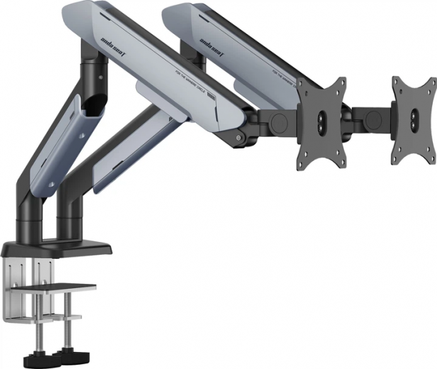 Настольное крепление для двух мониторов Anda Seat Stealth PRO II Duo 17''-42'' (AD-W-A9-2S-BT) Titanium  - фото - интернет-магазин электроники и бытовой техники TTT
