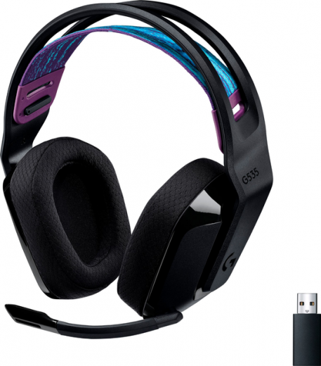 Навушники Logitech G535 Lightspeed Wireless Gaming Headset (981-000972) Black  - фото Навушники Logitech G535 Lightspeed Wireless Gaming Headset (981-000972) Black  - фото - інтернет-магазин електроніки та побутової техніки TTT