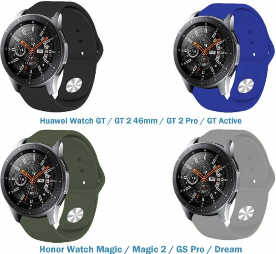 Набір ремінців 4 кольори BeCover для Huawei Watch GT/GT 2 46mm/GT 2 Pro/GT Active/Honor Watch Magic/Magic 2/GS Pro/Dream (706519) Boy  - фото - інтернет-магазин електроніки та побутової техніки TTT