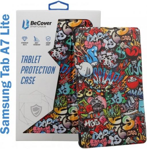 Чохол-книжка BeCover Smart Case для Samsung Galaxy Tab A7 Lite SM-T220 / SM-T225 (706465) Graffiti  - фото Чохол-книжка BeCover Smart Case для Samsung Galaxy Tab A7 Lite SM-T220 / SM-T225 (706465) Graffiti  - фото - інтернет-магазин електроніки та побутової техніки TTT