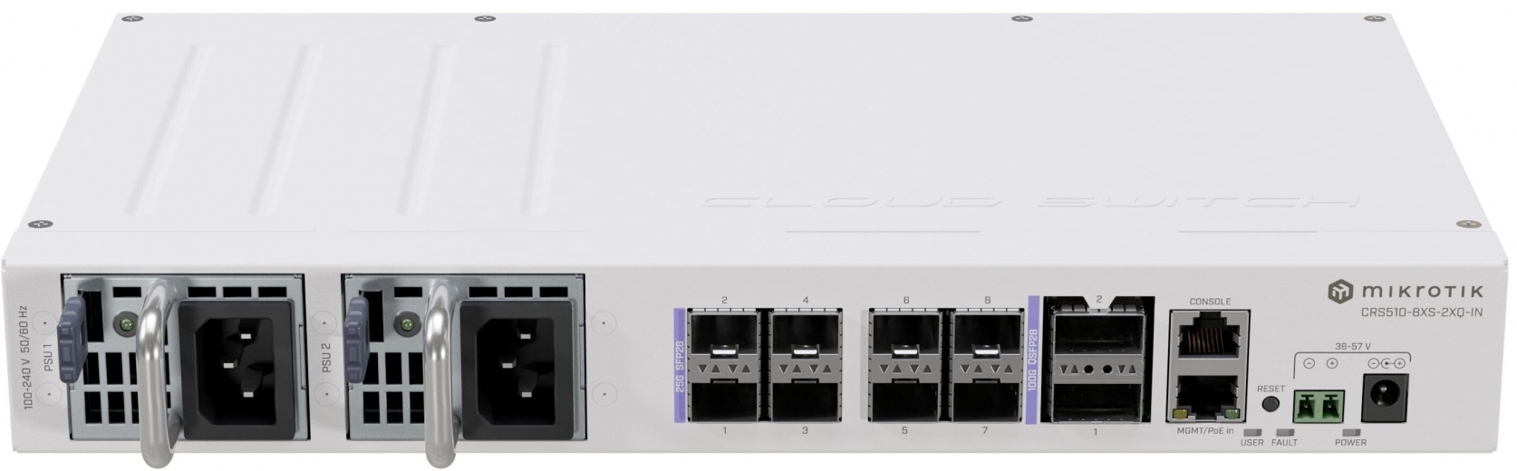Комутатор MikroTik Cloud Router Switch CRS510-8XS-2XQ-IN - фото Комутатор MikroTik Cloud Router Switch CRS510-8XS-2XQ-IN - фото - інтернет-магазин електроніки та побутової техніки TTT