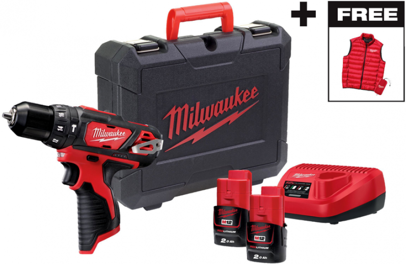 Аккумуляторная дрель-шуруповерт Milwaukee M12 BPD-202C + ЗУ 2 АКБ + кейс + жилетка (4933499465) - фото Аккумуляторная дрель-шуруповерт Milwaukee M12 BPD-202C + ЗУ 2 АКБ + кейс + жилетка (4933499465) - фото - интернет-магазин электроники и бытовой техники TTT