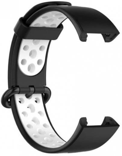 Ремінець BeCover Vents Style для Xiaomi Redmi Smart Band 2 (709425) Black-White - фото - інтернет-магазин електроніки та побутової техніки TTT