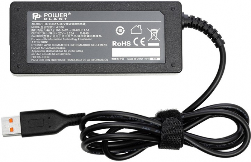 Блок питания PowerPlant для ноутбука IBM/Lenovo YOGA3 (20V 65W 3.25A) (IB65HYOGA) - фото - интернет-магазин электроники и бытовой техники TTT