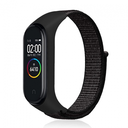 Ремешок BeCover Nylon Style для Xiaomi Mi Smart Band 7 (707658) Dark-Black - фото - интернет-магазин электроники и бытовой техники TTT