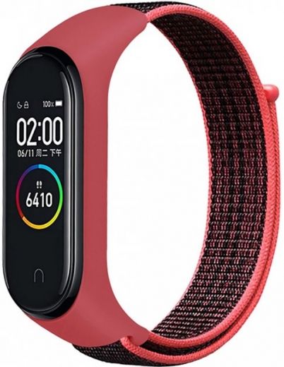 Ремінець BeCover Nylon Style для Xiaomi Mi Band 5 (BC_705416) Black-Red - фото - інтернет-магазин електроніки та побутової техніки TTT