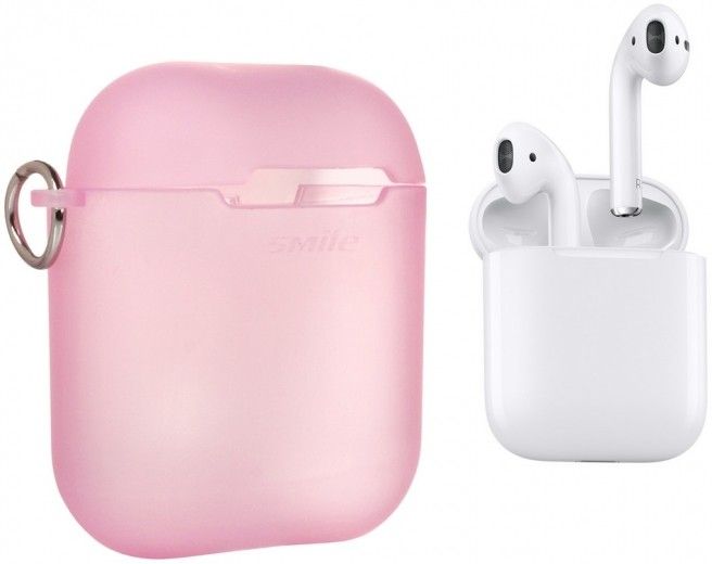 Чехол LingLong i-Smile для Apple AirPods IPH1449 (702327) Pink - фото - интернет-магазин электроники и бытовой техники TTT