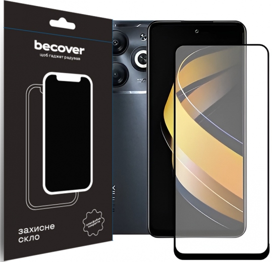 Захисне скло BeCover для Infinix Smart 8 (X6525) (710482) Black - фото - інтернет-магазин електроніки та побутової техніки TTT